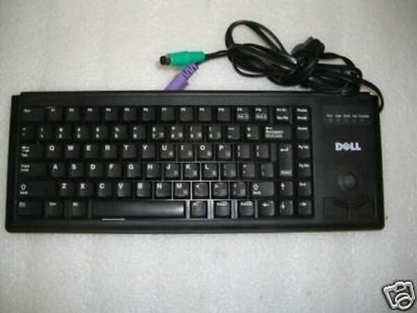 Dell 292CX Cherry QWERTY Black Keyboard Mouseball Combo